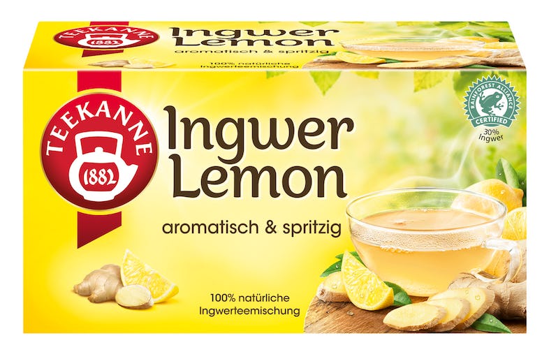 Teekanne Kräutertee, Ingwer-Lemon, 20 Teebeutel (35g)