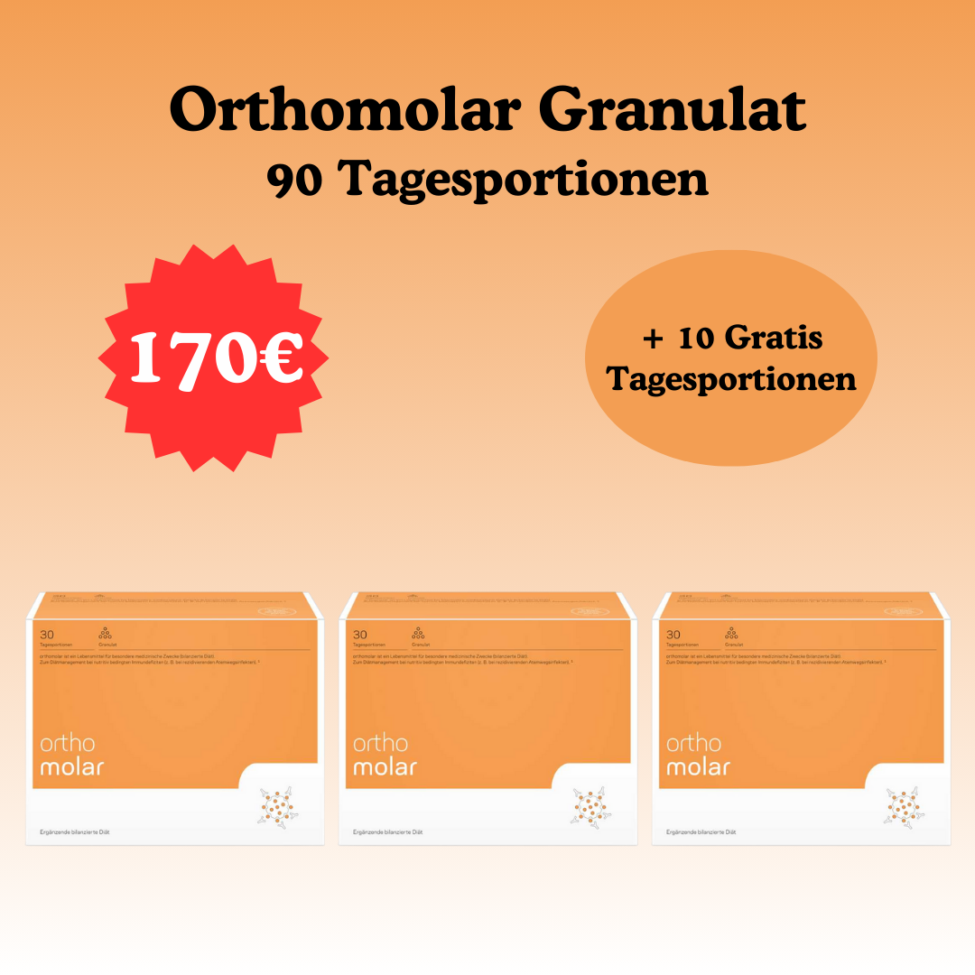 Orthomolar Granulat 90 Tagesportionen + 10 Gratis Tagesportionen
