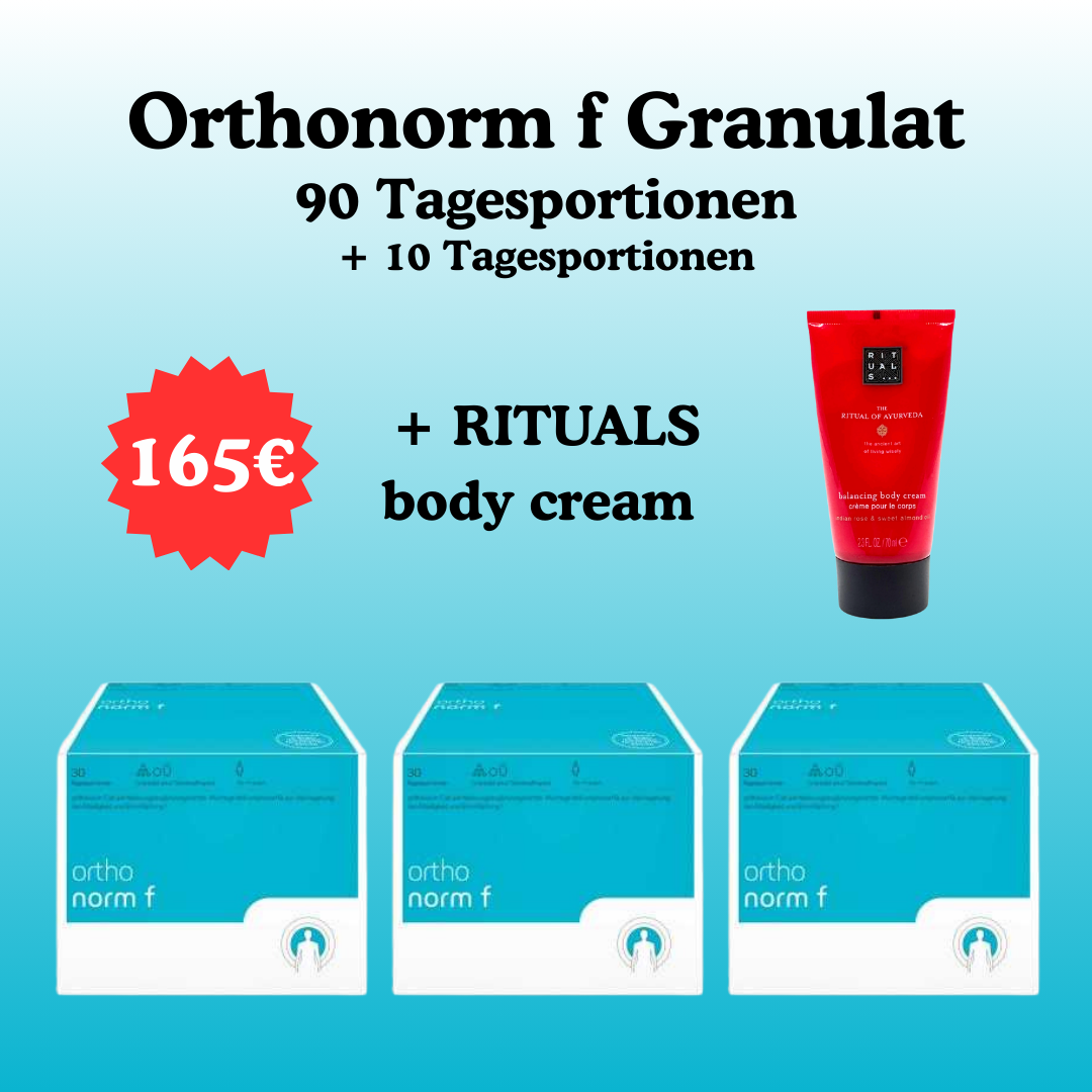 Orthonorm f Granulat/Tablette 90 Tagesportionen + 10 Tagesportionen + RITUALS body cream